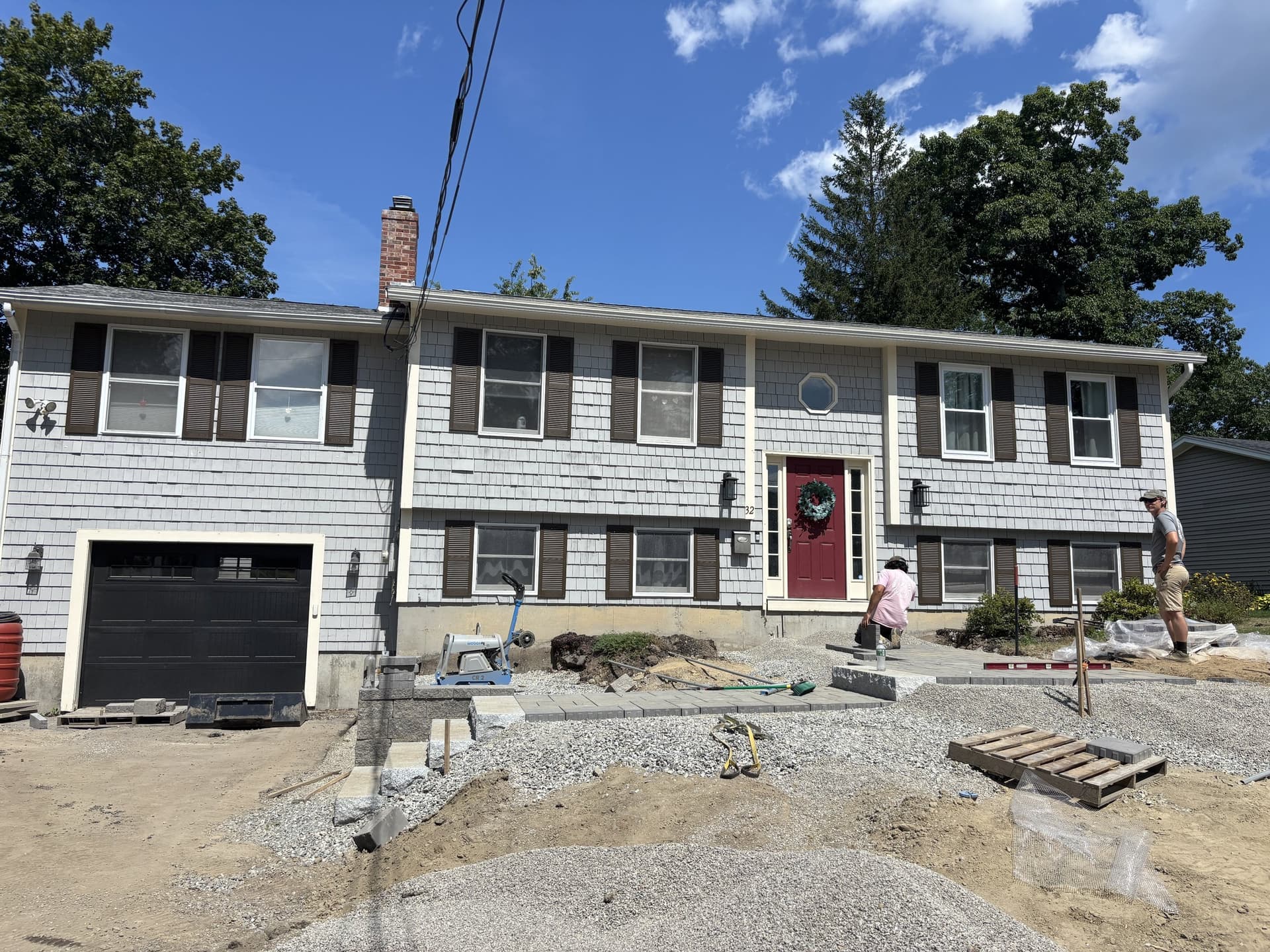 Commercial hardscape and stone patio work in Southern Maine