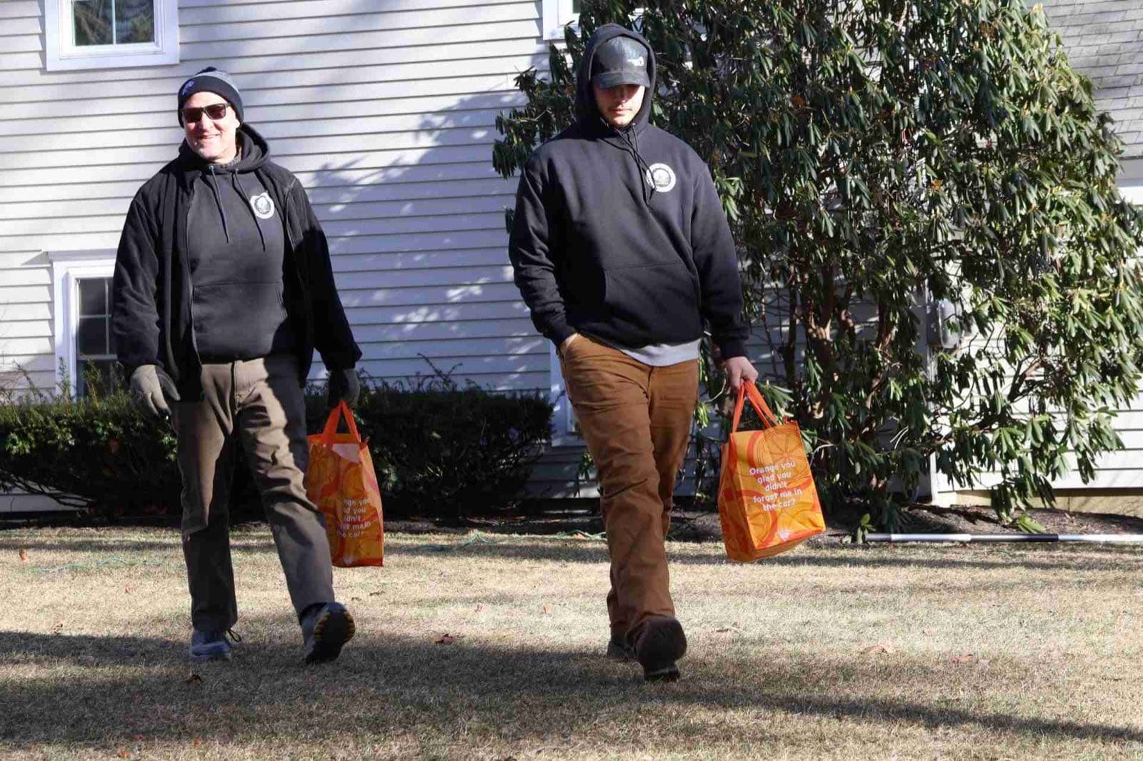 Garden Guys team at food drive