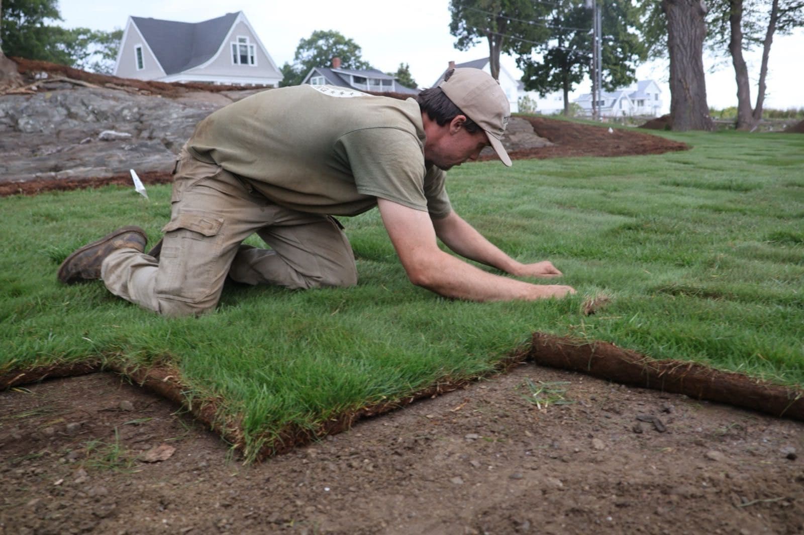 Landscape installation project in Portland, Maine
