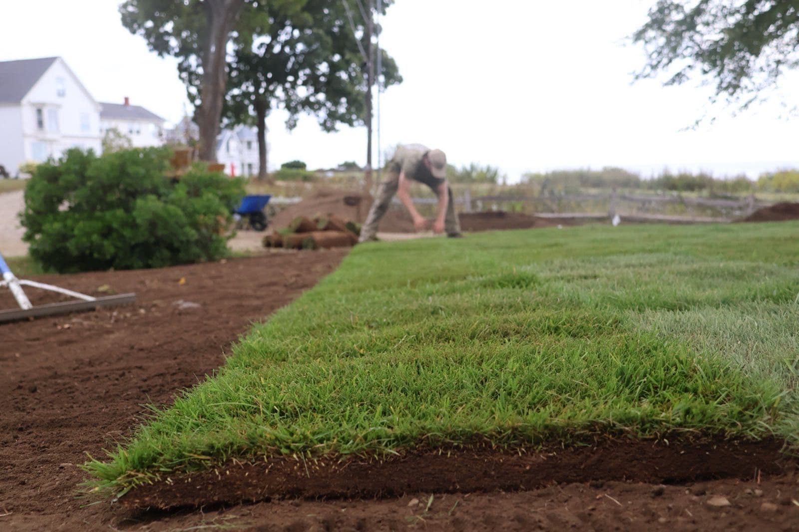 Residential landscape installation in Portland, Maine