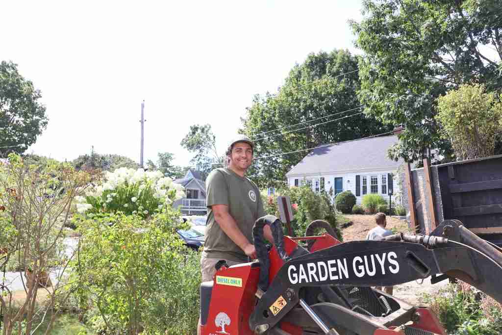 Installation of low maintenance shrubbery