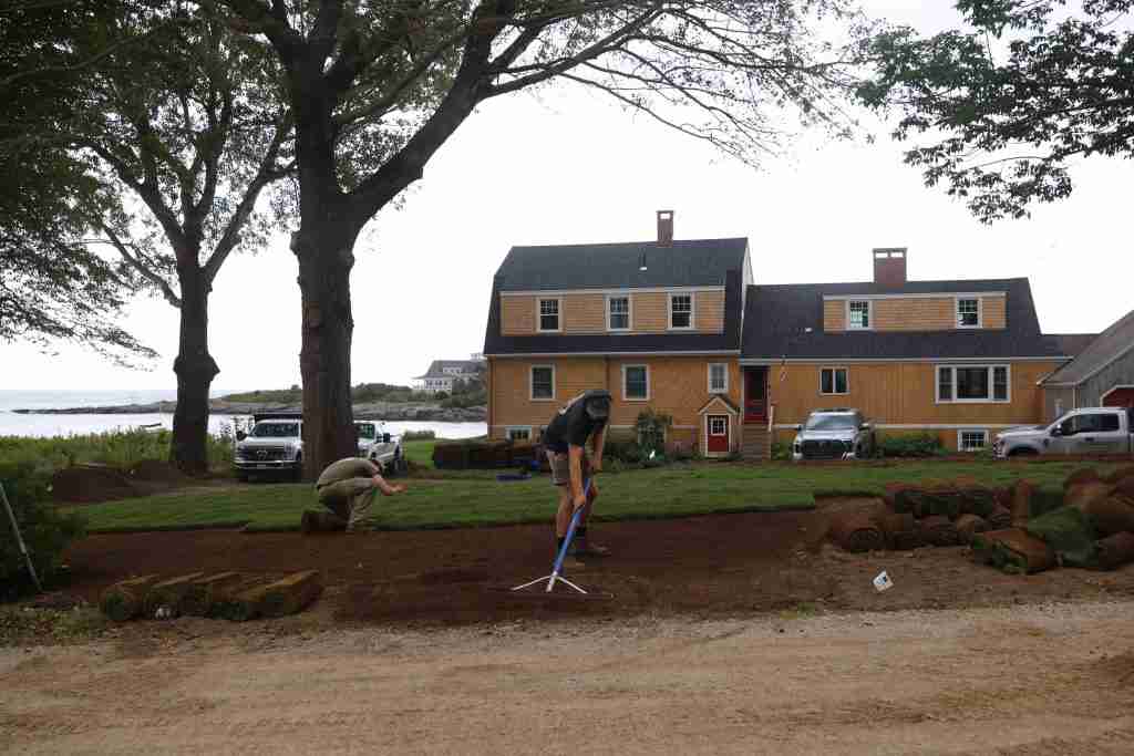 low maintenance coastal landscape Maine