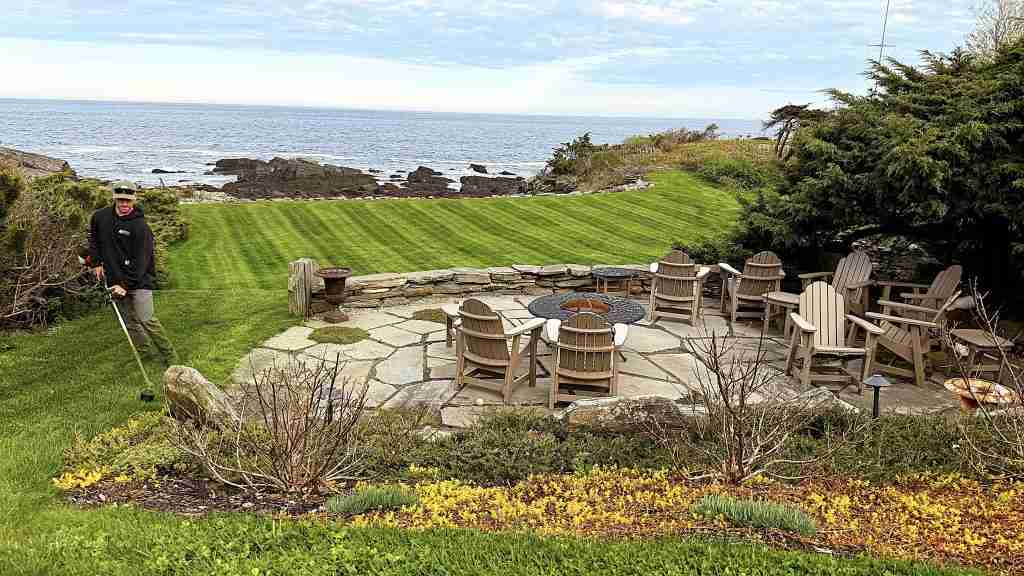 low maintenance hardscape integration